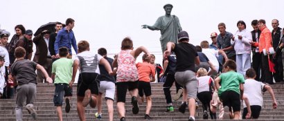 В Одессе - традиционный легкоатлетический забег по Потемкинской лестнице