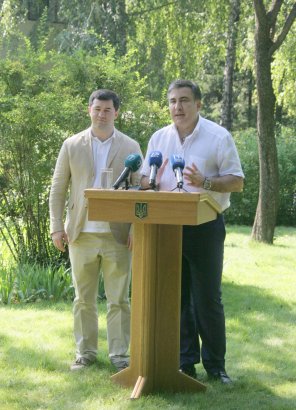 Совместная пресс-конференция Михеила Саакашвили и главы Государственной фискальной службы Украины Романа Насирова