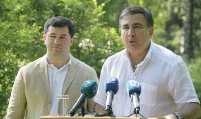 Совместная пресс-конференция Михеила Саакашвили и главы Государственной фискальной службы Украины Романа Насирова