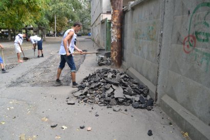 По инициативе Павла Серебреника асфальтируют внутриквартальные дороги на Маршала Жукова (фото)
