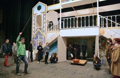 Репетиция мюзикла "Ночь перед Рождеством" на сцене Одесского академического театра музыкальной комедии им. М. Водяного