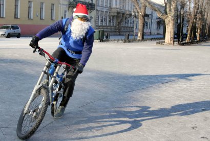 В Одессе состоялись новогодние велопокатушки