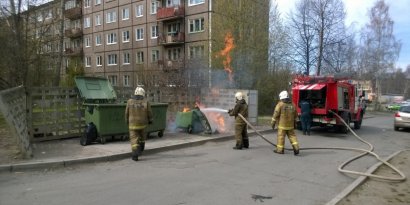 В Одессе в мусорном контейнере сгорел человек