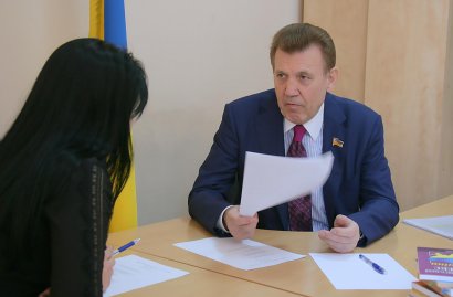 Народный депутат Украины Сергей Кивалов провел сегодня очередной прием граждан