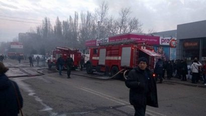 На поселке Котовского горит Северный рынок