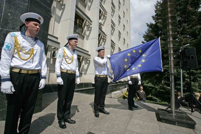 В Одессе поднят флаг Евросоюза