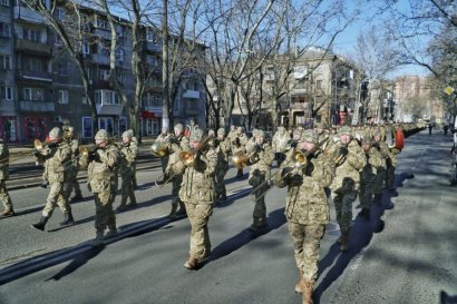 Ветераны АТО маршем прошли по центру города.