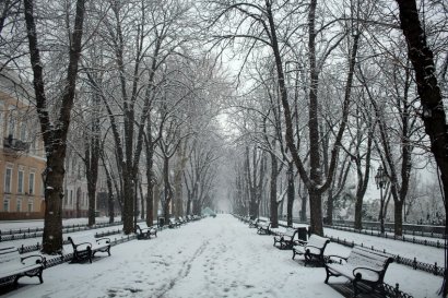 В Одессе снег. И пробки