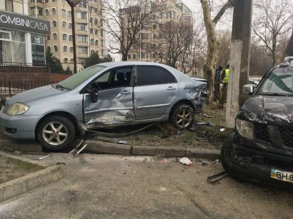 Двойное ДТП с участие четырех автомобилей произошло сегодня на проспекте Шевченко