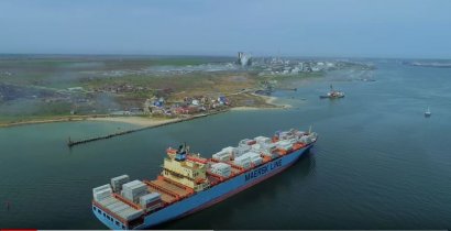 Судно Maersk Klaipeda поставило рекорд в порту Южный (видео)