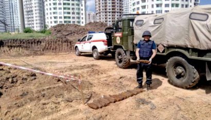На одной из одесских стройплощадок рабочие нашли артиллерийские снаряды времен Второй мировой войны