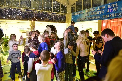 Новогодний утренник воспитанникам детского дома "Жемчужинка" от студентов Одесской Юракадемии