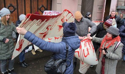 Пикет против насилия над животными возле одесского цирка закончился потасовкой и задержанием активистов