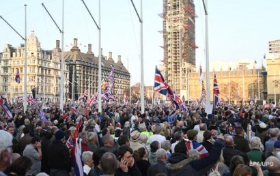 В Лондоне сторонники Brexit вышли на протест
