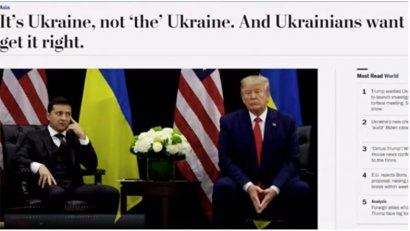 The Washington Post опубликовала новость об Украине в рубрике про азиатские страны