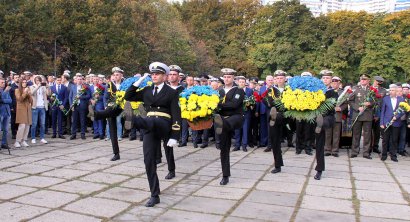 Церемония возложения цветов: в Одессе отмечают День защитника Украины. 