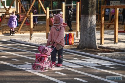 Впервые в одесском детсаду установлена обучающая игровая площадка