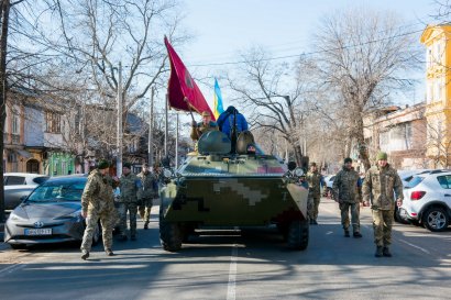 По случаю 31-й годовщины вывода войск из Афганистана в Одессе торжественно прошла колонна воинов-интернационалистов