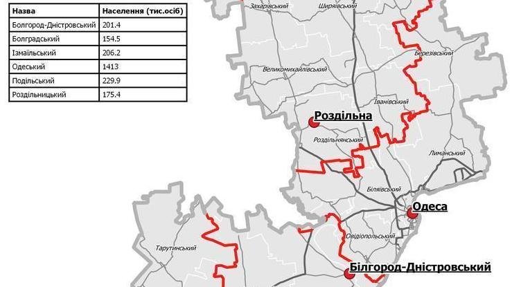 Одесская область карта районов